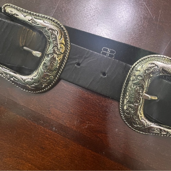 B-Low The Belt Genuine Leather Festival Boho Double Buckle Size S Bri Bri Waist - Picture 3 of 6